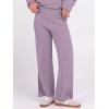 imageANRABESS Womens Pajama Sets Fuzzy Fleece 2 Piece Long Sleeve Sweater Knit Top Wide Leg Pants Lounge Pj Set 2025 Fall OutfitsPurple