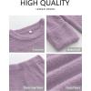 imageANRABESS Womens Pajama Sets Fuzzy Fleece 2 Piece Long Sleeve Sweater Knit Top Wide Leg Pants Lounge Pj Set 2025 Fall OutfitsPurple