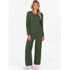 imageANRABESS Womens Pajama Sets Fuzzy Fleece 2 Piece Long Sleeve Tops Wide Leg Pants Lounge Matching Pj Set 2025 Fall OutfitsLawn Green