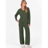 imageANRABESS Womens Pajama Sets Fuzzy Fleece 2 Piece Long Sleeve Tops Wide Leg Pants Lounge Matching Pj Set 2025 Fall OutfitsLawn Green
