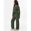 imageANRABESS Womens Pajama Sets Fuzzy Fleece 2 Piece Long Sleeve Tops Wide Leg Pants Lounge Matching Pj Set 2025 Fall OutfitsLawn Green