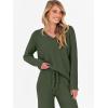 imageANRABESS Womens Pajama Sets Fuzzy Fleece 2 Piece Long Sleeve Tops Wide Leg Pants Lounge Matching Pj Set 2025 Fall OutfitsLawn Green