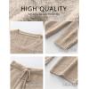 imageANRABESS Womens Pajama Sets Fuzzy Fleece 2 Piece Long Sleeve Tops Wide Leg Pants Lounge Matching Pj Set 2025 Fall OutfitsLight Khaki