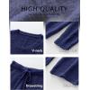 imageANRABESS Womens Pajama Sets Fuzzy Fleece 2 Piece Long Sleeve Tops Wide Leg Pants Lounge Matching Pj Set 2025 Fall OutfitsNavy Blue