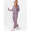 imageANRABESS Womens Pajama Sets Fuzzy Fleece 2 Piece Long Sleeve Tops Wide Leg Pants Lounge Matching Pj Set 2025 Fall OutfitsPurple