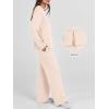 imageANRABESS Womens 2 Piece Lounge Sets Casual Travel Outfits Wide Leg Tracksuit Sweatsuits Matching Set 2025 Fall ClothesApricot