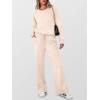 imageANRABESS Womens 2 Piece Lounge Sets Casual Travel Outfits Wide Leg Tracksuit Sweatsuits Matching Set 2025 Fall ClothesApricot