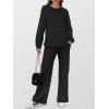 imageANRABESS Womens 2 Piece Lounge Sets Casual Travel Outfits Wide Leg Tracksuit Sweatsuits Matching Set 2025 Fall ClothesBlack
