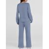 imageANRABESS Womens 2 Piece Lounge Sets Casual Travel Outfits Wide Leg Tracksuit Sweatsuits Matching Set 2025 Fall ClothesBlue