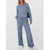 imageANRABESS Womens 2 Piece Lounge Sets Casual Travel Outfits Wide Leg Tracksuit Sweatsuits Matching Set 2025 Fall ClothesBlue