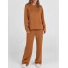 imageANRABESS Womens 2 Piece Lounge Sets Casual Travel Outfits Wide Leg Tracksuit Sweatsuits Matching Set 2025 Fall ClothesCaramel