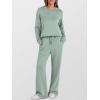 imageANRABESS Womens 2 Piece Lounge Sets Casual Travel Outfits Wide Leg Tracksuit Sweatsuits Matching Set 2025 Fall ClothesGreen