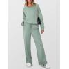 imageANRABESS Womens 2 Piece Lounge Sets Casual Travel Outfits Wide Leg Tracksuit Sweatsuits Matching Set 2025 Fall ClothesGreen
