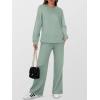 imageANRABESS Womens 2 Piece Lounge Sets Casual Travel Outfits Wide Leg Tracksuit Sweatsuits Matching Set 2025 Fall ClothesGreen