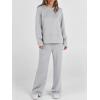 imageANRABESS Womens 2 Piece Lounge Sets Casual Travel Outfits Wide Leg Tracksuit Sweatsuits Matching Set 2025 Fall ClothesGrey