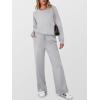 imageANRABESS Womens 2 Piece Lounge Sets Casual Travel Outfits Wide Leg Tracksuit Sweatsuits Matching Set 2025 Fall ClothesGrey