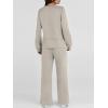 imageANRABESS Womens 2 Piece Lounge Sets Casual Travel Outfits Wide Leg Tracksuit Sweatsuits Matching Set 2025 Fall ClothesLight Grey