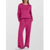 imageANRABESS Womens 2 Piece Lounge Sets Casual Travel Outfits Wide Leg Tracksuit Sweatsuits Matching Set 2025 Fall ClothesRose Red