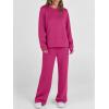 imageANRABESS Womens 2 Piece Lounge Sets Casual Travel Outfits Wide Leg Tracksuit Sweatsuits Matching Set 2025 Fall ClothesRose Red