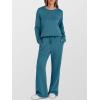 imageANRABESS Womens 2 Piece Lounge Sets Casual Travel Outfits Wide Leg Tracksuit Sweatsuits Matching Set 2025 Fall ClothesTeal
