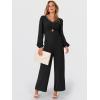 imageANRABESS Womens Long Sleeve Jumpsuit 2025 Fall Wide Leg V Neck Dressy Casual Pants Rompers One Piece Vacation Party OutfitsBlack