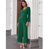 imageANRABESS Womens Long Sleeve Jumpsuit 2025 Fall Wide Leg V Neck Dressy Casual Pants Rompers One Piece Vacation Party OutfitsForest Green
