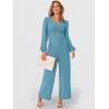 imageANRABESS Womens Long Sleeve Jumpsuit 2025 Fall Wide Leg V Neck Dressy Casual Pants Rompers One Piece Vacation Party OutfitsLake