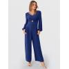 imageANRABESS Womens Long Sleeve Jumpsuit 2025 Fall Wide Leg V Neck Dressy Casual Pants Rompers One Piece Vacation Party OutfitsNavy Blue