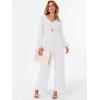 imageANRABESS Womens Long Sleeve Jumpsuit 2025 Fall Wide Leg V Neck Dressy Casual Pants Rompers One Piece Vacation Party OutfitsWhite