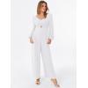 imageANRABESS Womens Long Sleeve Jumpsuit 2025 Fall Wide Leg V Neck Dressy Casual Pants Rompers One Piece Vacation Party OutfitsWhite