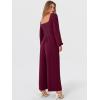 imageANRABESS Womens Long Sleeve Jumpsuit 2025 Fall Wide Leg V Neck Dressy Casual Pants Rompers One Piece Vacation Party OutfitsWine Red