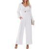 imageANRABESS Womens Long Sleeve Jumpsuit 2025 Fall Wide Leg V Neck Dressy Casual Pants Rompers One Piece Vacation Party OutfitsWhite