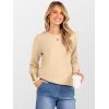 imageANRABESS Sweaters for Women Long Sleeve Crewneck Casual Loose Knit Pullover Tops Button 2025 Fall Fashion Trendy OutfitsApricot