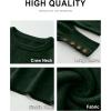 imageANRABESS Sweaters for Women Long Sleeve Crewneck Casual Loose Knit Pullover Tops Button 2025 Fall Fashion Trendy OutfitsDeep Green