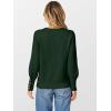imageANRABESS Sweaters for Women Long Sleeve Crewneck Casual Loose Knit Pullover Tops Button 2025 Fall Fashion Trendy OutfitsDeep Green