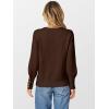 imageANRABESS Sweaters for Women Long Sleeve Crewneck Casual Loose Knit Pullover Tops Button 2025 Fall Fashion Trendy OutfitsMocha