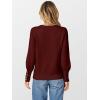 imageANRABESS Sweaters for Women Long Sleeve Crewneck Casual Loose Knit Pullover Tops Button 2025 Fall Fashion Trendy OutfitsRed