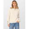 imageANRABESS Sweaters for Women Long Sleeve Crewneck Casual Loose Knit Pullover Tops Button 2025 Fall Fashion Trendy OutfitsWhite