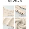 imageANRABESS Sweaters for Women Long Sleeve Crewneck Casual Loose Knit Pullover Tops Button 2025 Fall Fashion Trendy OutfitsWhite