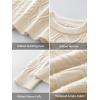 imageANRABESS Women Oversized Chunky Cable Knitted Vintage Sweater 2025 Fall OutfitsBeige