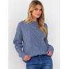 imageANRABESS Women Oversized Chunky Cable Knitted Vintage Sweater 2025 Fall OutfitsBlue