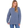 imageANRABESS Women Oversized Chunky Cable Knitted Vintage Sweater 2025 Fall OutfitsBlue