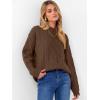 imageANRABESS Women Oversized Chunky Cable Knitted Vintage Sweater 2025 Fall OutfitsBrown