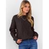 imageANRABESS Women Oversized Chunky Cable Knitted Vintage Sweater 2025 Fall OutfitsCoffee