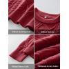 imageANRABESS Women Oversized Chunky Cable Knitted Vintage Sweater 2025 Fall OutfitsDeep Red