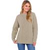 imageANRABESS Women Oversized Chunky Cable Knitted Vintage Sweater 2025 Fall OutfitsKhaki