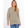 imageANRABESS Women Oversized Chunky Cable Knitted Vintage Sweater 2025 Fall OutfitsKhaki