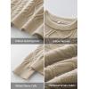 imageANRABESS Women Oversized Chunky Cable Knitted Vintage Sweater 2025 Fall OutfitsKhaki