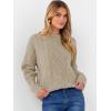imageANRABESS Women Oversized Chunky Cable Knitted Vintage Sweater 2025 Fall OutfitsKhaki