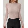 imageANRABESS Womens Long Sleeve Mock Neck Lightweight Sweater Rib Knit Slim Fit 2025 Fall Winter Casual Basic Pullover TopsLighter Apricot